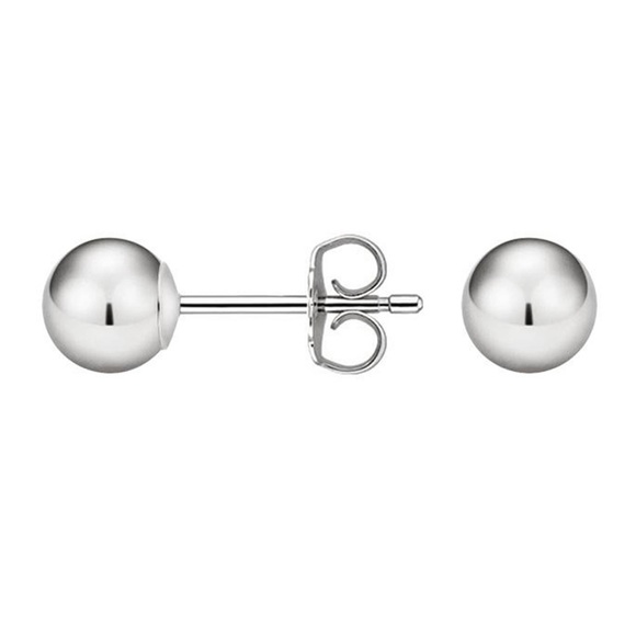 NEW Brilliant Earth Silver Ball Stud Earrings - Picture 3 of 4